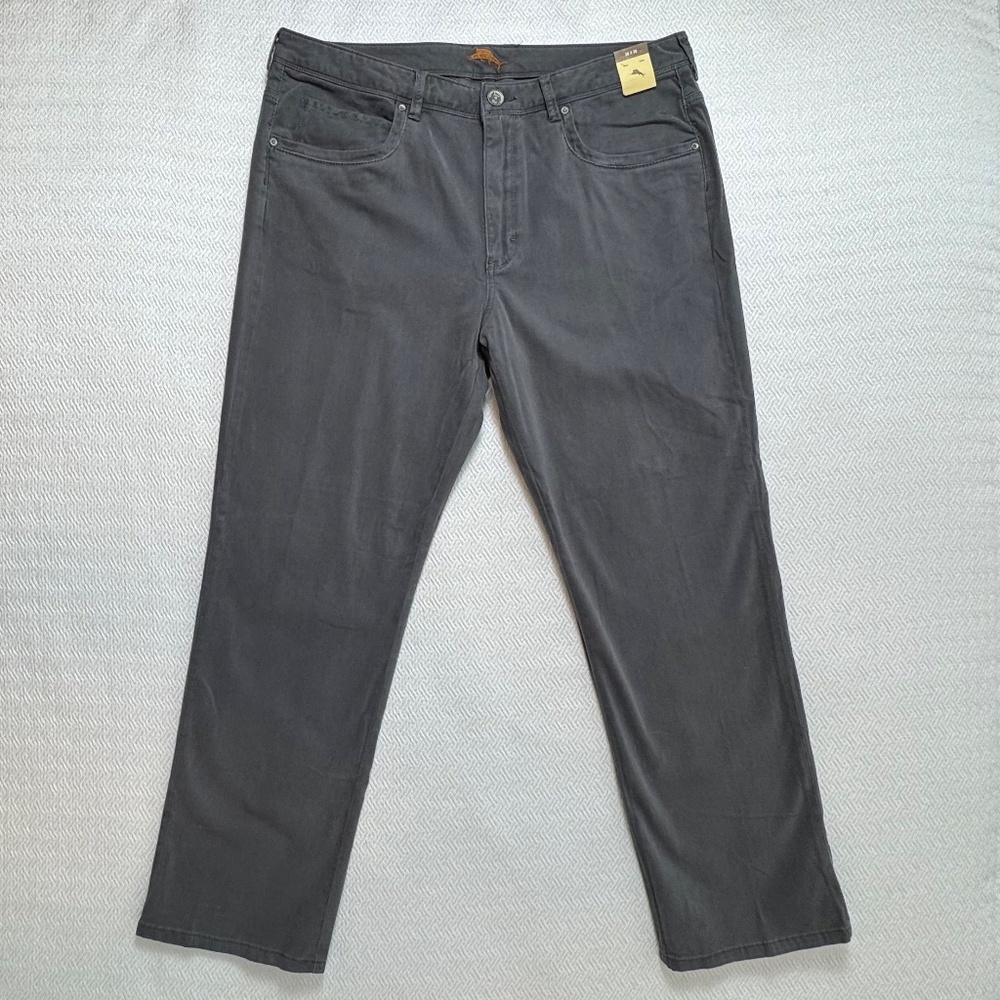 NWT Tommy Bahama Santiago Authentic Fit Pants in Fog Grey, Men's W38 L30 - Picture 2 of 8